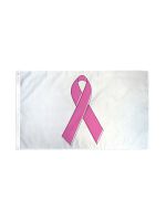 Pink Ribbon 3x5 Flag